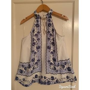 High Neck Scalloped Tank